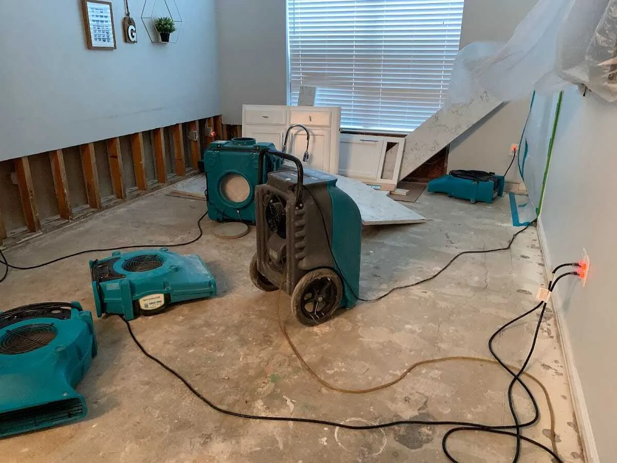 Dehumidifier in flood-cut room for Water Extraction & Removal in Marcellus